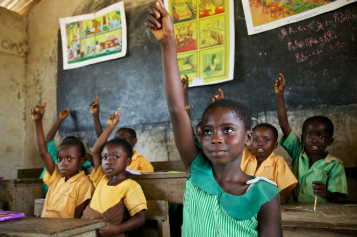 Skolebørn i Ghana - et af de lande, hvor Oxfam IBIS har haft størst succes med uddannelsesprojekter