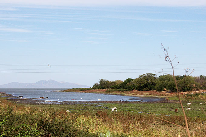 Hvor Managuasøen normalt ville være forbundet via en flod til Nicaraguasøen, er vandet nu trukket så langt tilbage, at der ikke lægere er vand i floden og derfor er der ikke længere forbindelse mellen de to søer. I stedet går der nu køer og græsser.